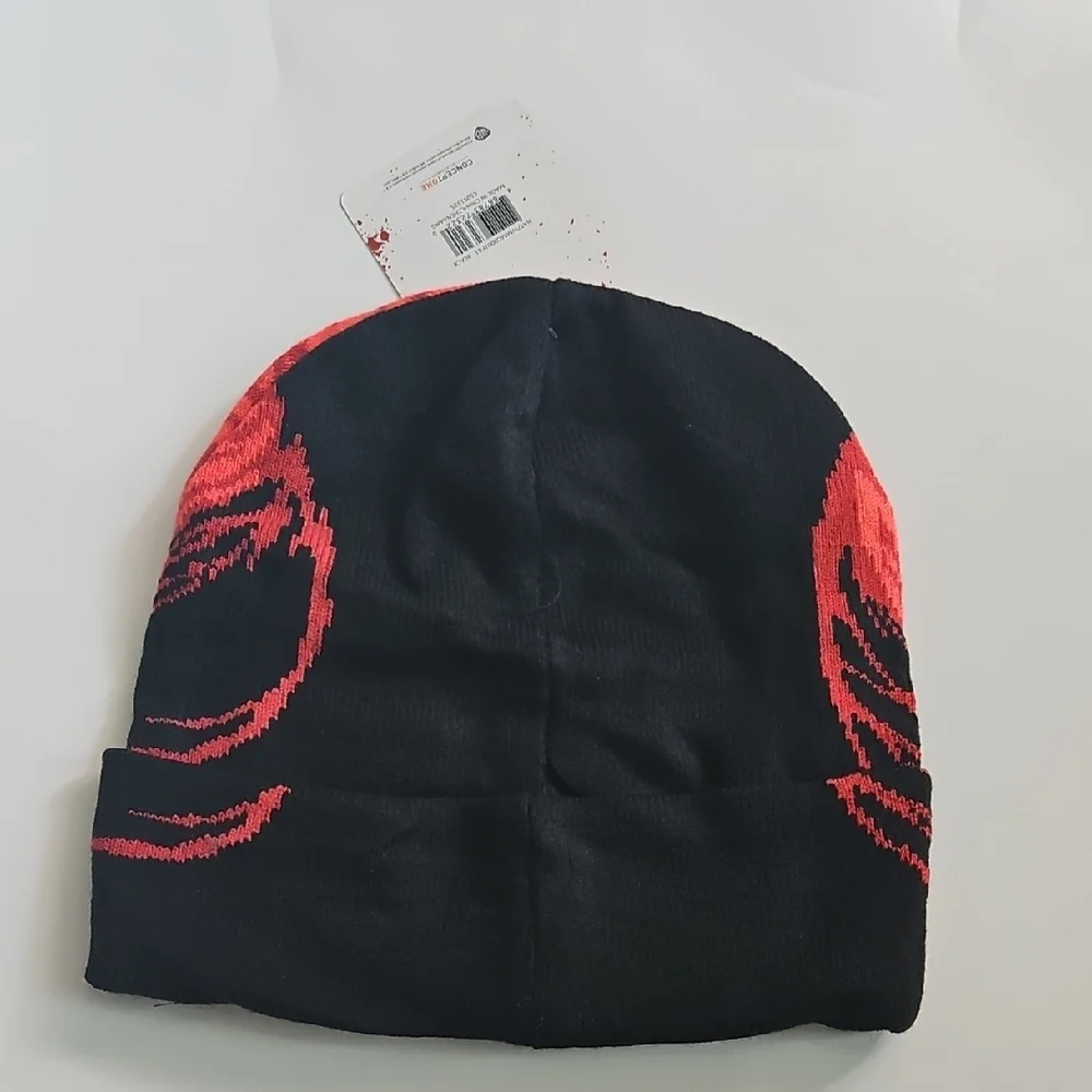 Chapter Red and Black Knit Beanie